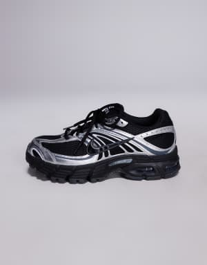 Nike Air Max Moto 2k trainers in black and silver metallic