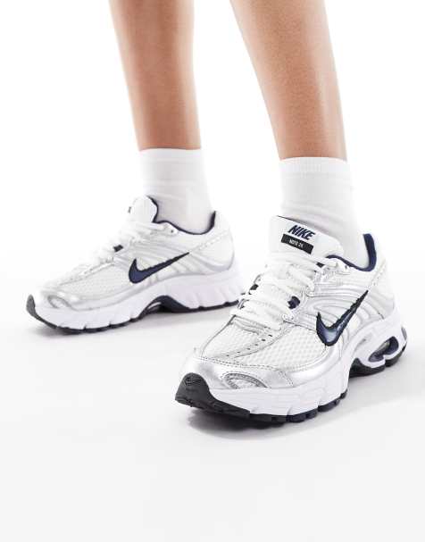Nike Air Max Moto 2K trainers in white and navy - view 1