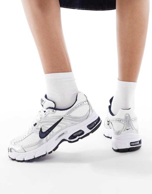 Nike Air Max Moto 2K trainers in white and navy, 3 of 5