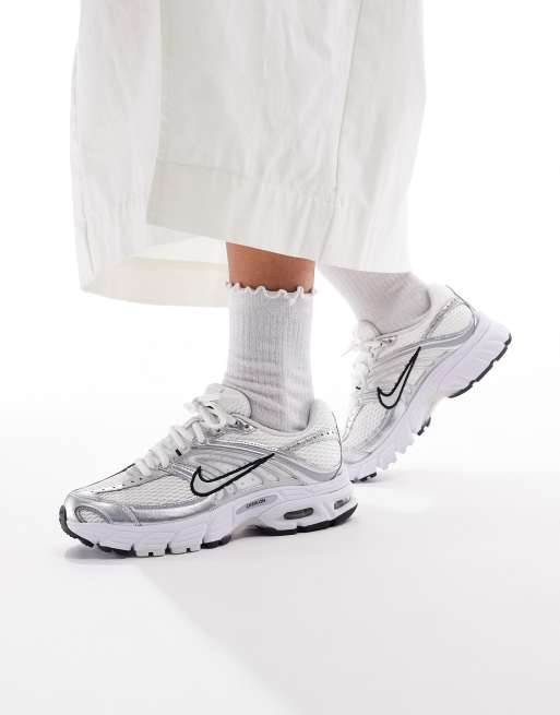 スニーカー Nike Air Max Moto 2K W White llic Silver Black Stadium G Nike Air Max Moto 2K Women's Shoes. Nike ID