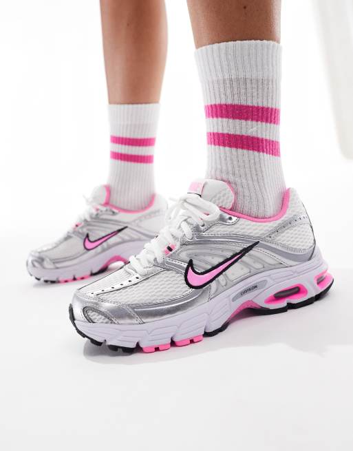 Nike Air Max Moto sneakers in white and pink
