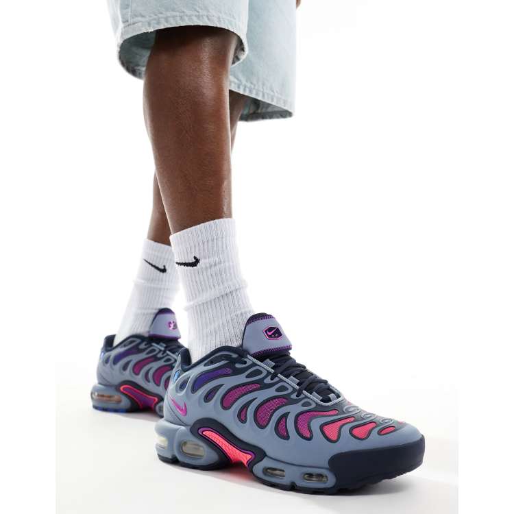 Nike Air Max Plus Drift sneakers in gray and purple