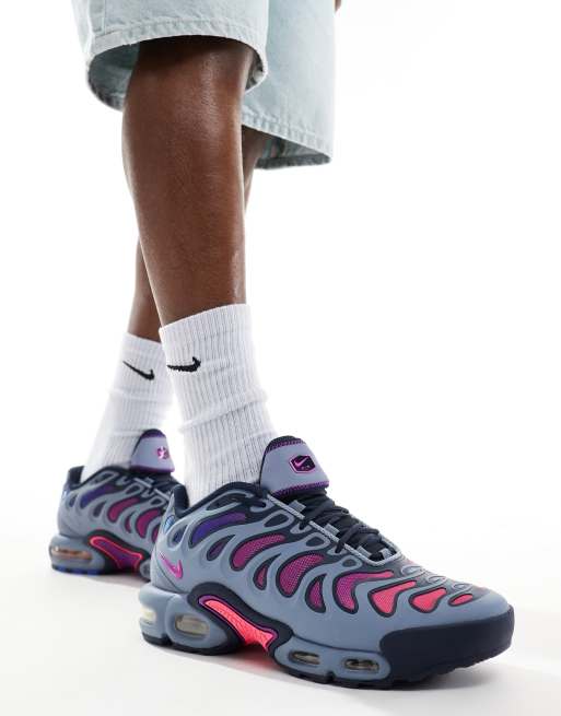 Nike Air Max Plus Drift sneakers in gray and purple