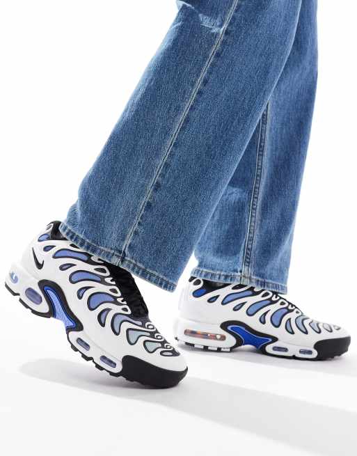 Nike Air Max Plus Drift Sneakers In White And Blue 