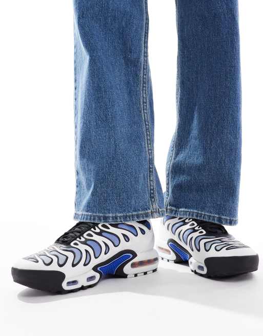 Nike Air Max Plus Drift sneakers in white and blue