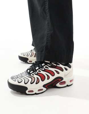 Nike Air Max Plus Drift Sneakers In White And Red In White