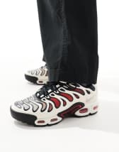 Nike Air Max Plus Drift sneakers in white and silver