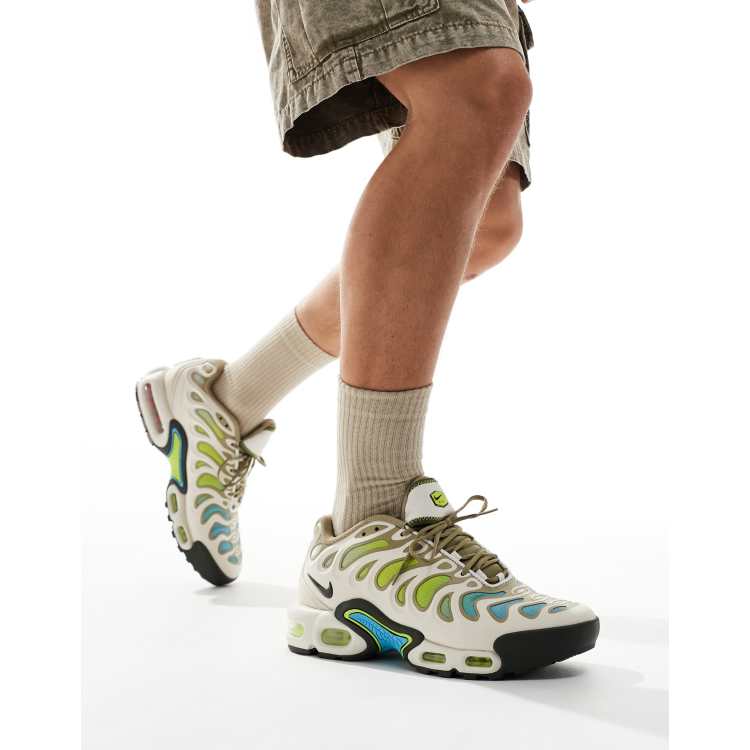 Nike Air Max Plus Drift sneakers in white khaki and blue