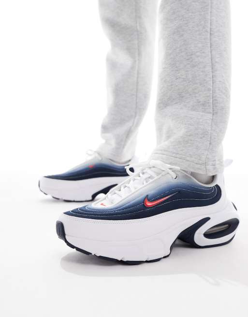 Nike fashion air wit blauw