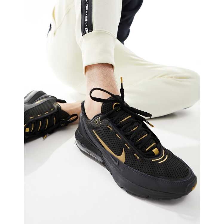 Nike air max 720 clearance womens black and gold