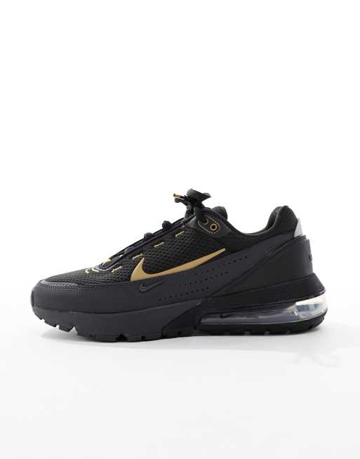 Black/gold air max discount axis youth trainers