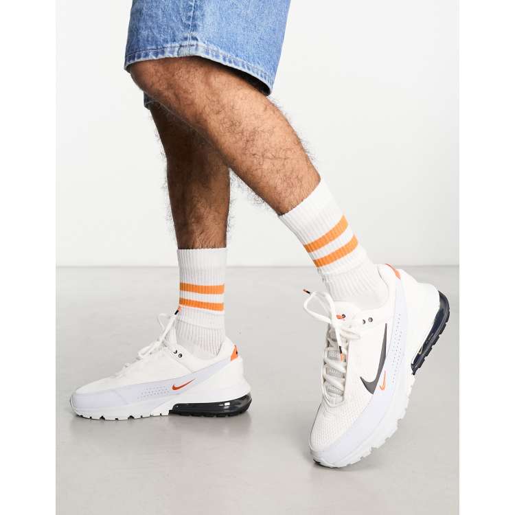 Orange and white nike trainers sale