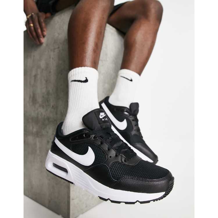 Nike air max 9 deals black and white leather