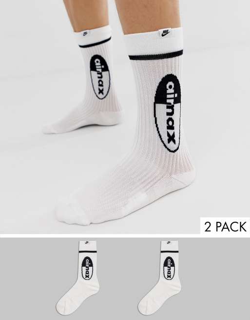 Nike Air Max Socks 2 Pack In White