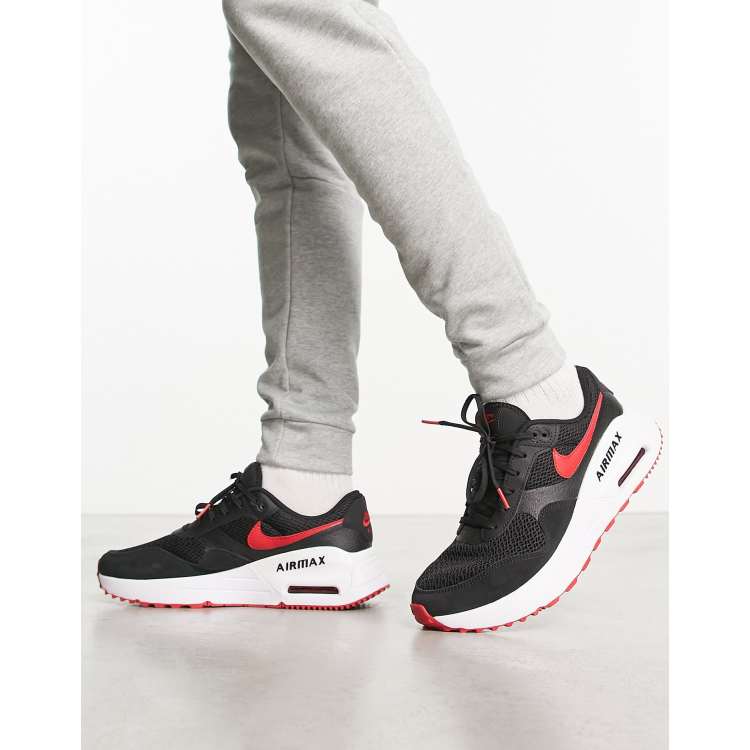 Nike Max SYSTM sneakers in black and red ASOS