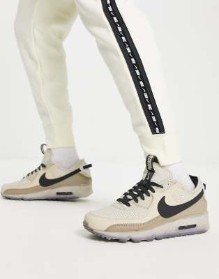 nike air max 90 terrascape trainers in stone and brown