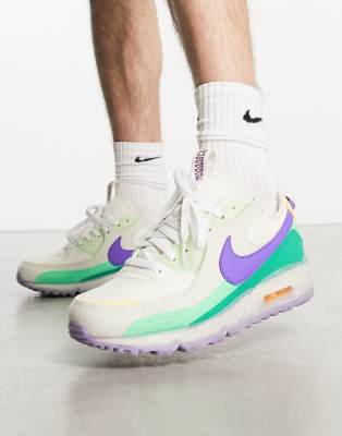 Nike pink and green best sale air max