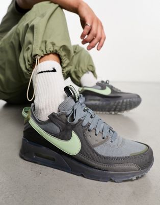 Nike Air Max Terrascape 90 trainers in grey and green - ASOS Price Checker