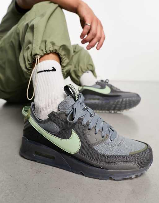 Nike Air Max Terrascape 90 trainers in grey and green