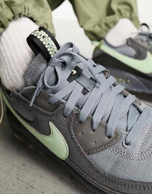 Grey and shop green nikes