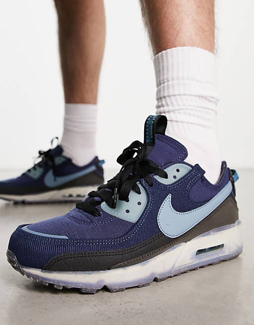 Nike Air Max Terrascape 90 trainers in navy and blue |