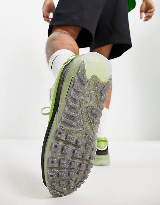 Nike Air Max Terrascape 90 Trainers In White And Lime Green | Asos