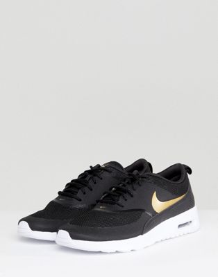 Nike Air Max Thea Trainers In Black And 