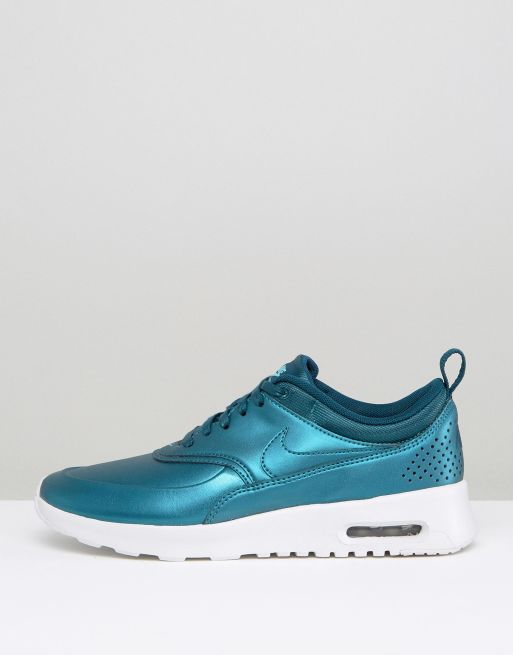 Nike Air Max Thea Trainers In Metallic Teal Blue