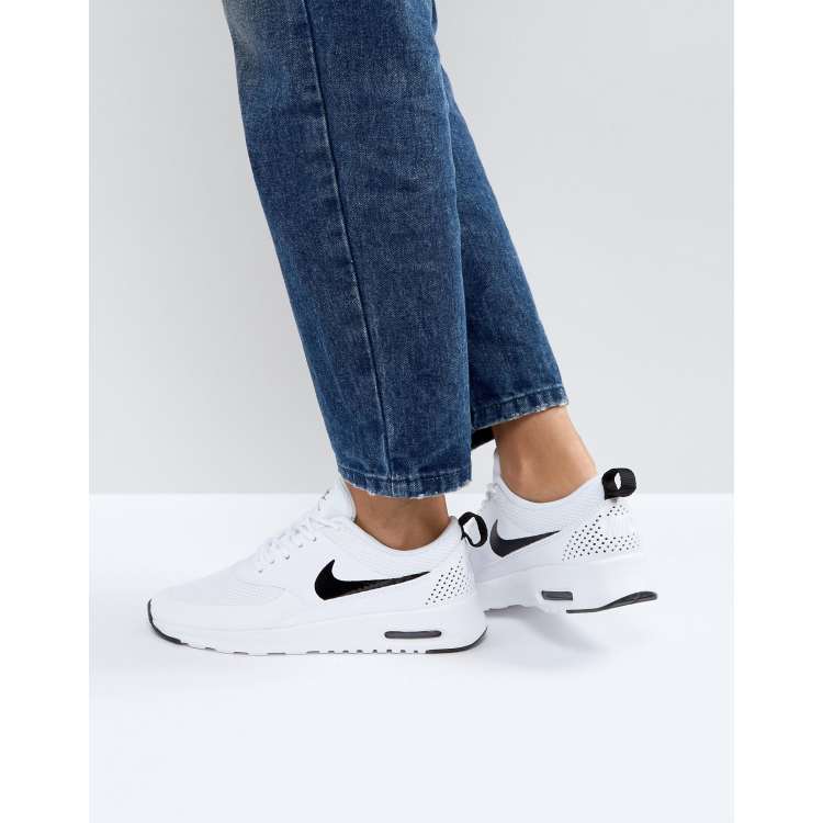 Nike Air Max Thea Trainers In White And Black ASOS