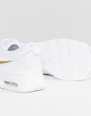 nike air max thea white and gold