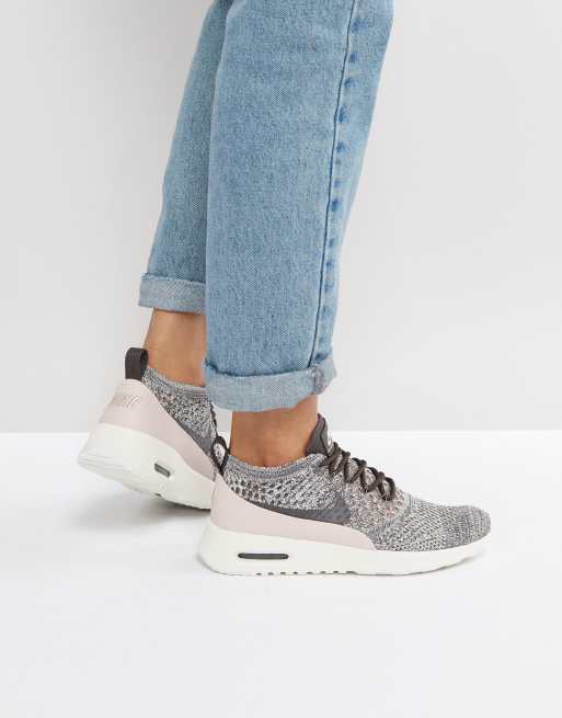 Nike Air Max Thea Ultra Flyknit Trainers In Grey ASOS