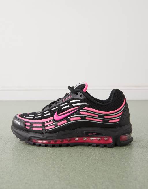 Nike Air Max TL Sneakers nere e rosa ASOS