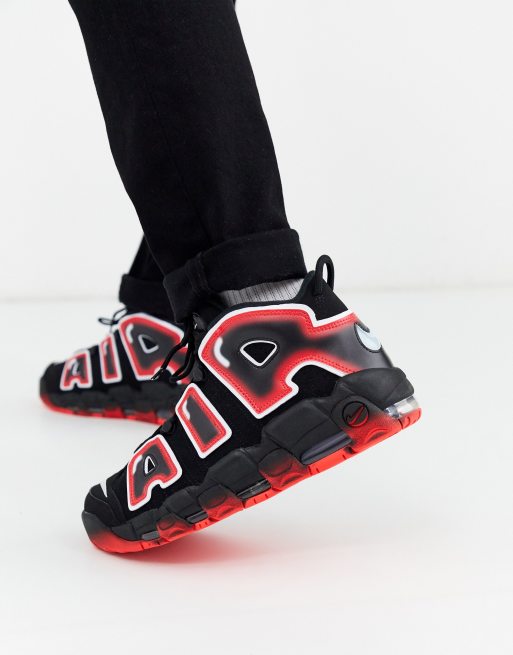 Nike air 2024 more uptempo zwart