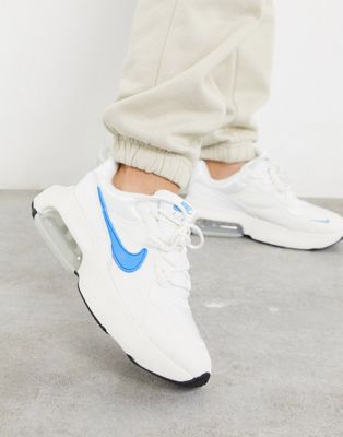nike white and blue trainers