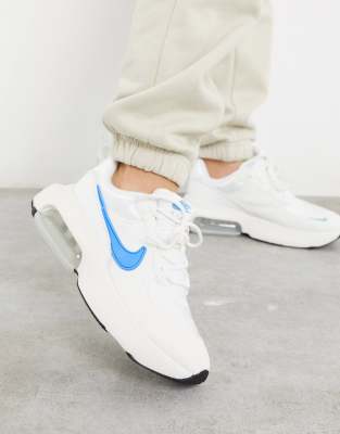 nike white and blue trainers