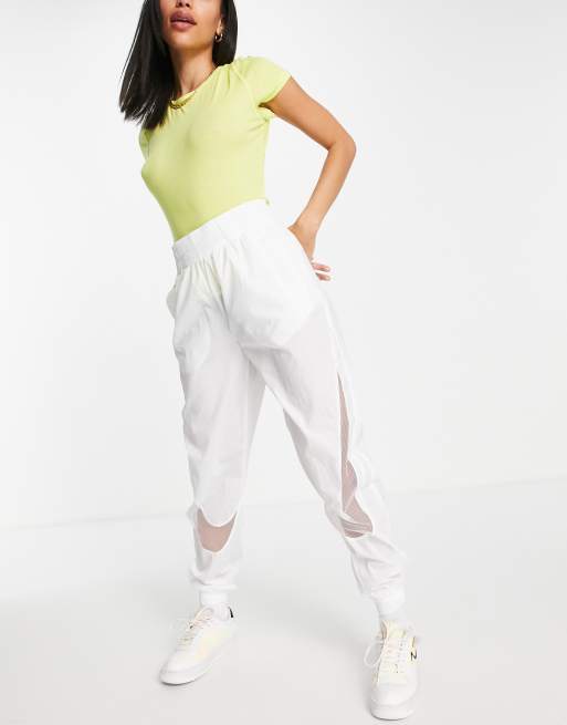 nike woven pants white