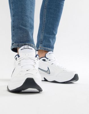 Nike Air Monarch Trainers In White 