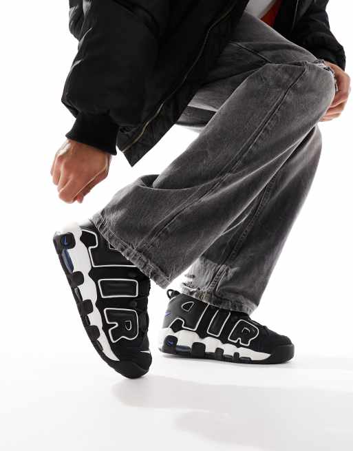 Nike Air More Uptempo 96 Baskets Noir et blanc