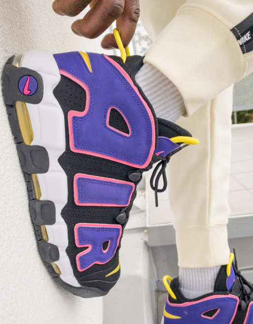 Nike Air – More Uptempo '96 – Czarno-fioletowe buty sportowe, 3 z 4