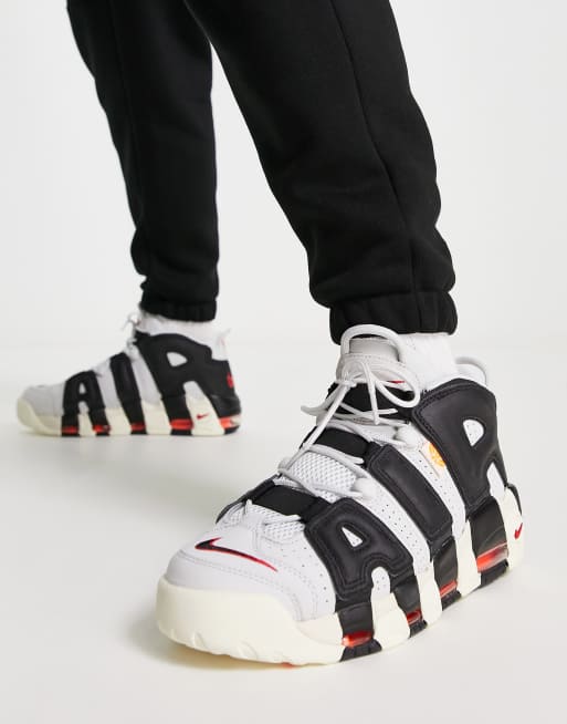 Nike air more uptempo shop white black & university red