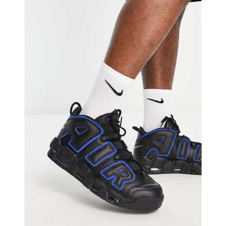 Air more uptempo black on cheap feet