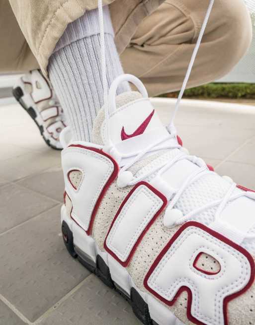 Air more uptempo 2025 bianche e rosse