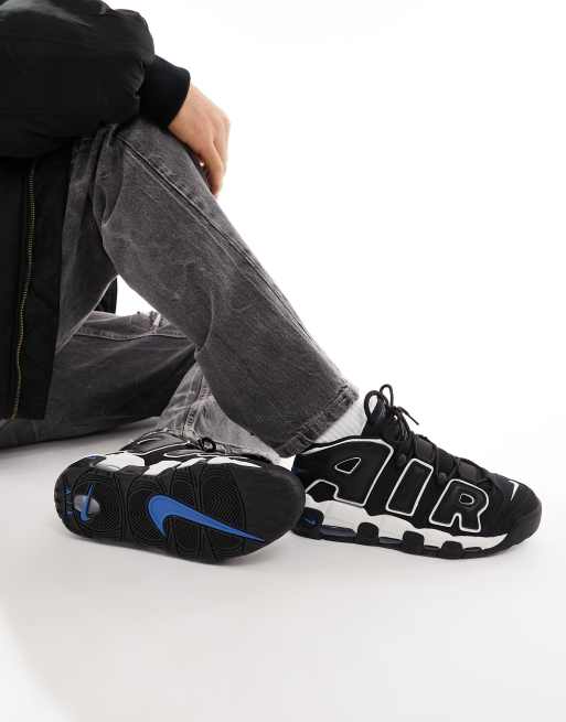 Nike Air More Uptempo '96 sneakers in black and blue