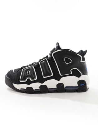 Nike Air More Uptempo '96 sneakers in black and blue | ASOS