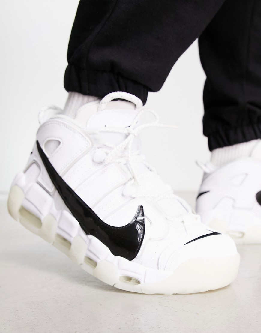 Nike Air More Uptempo '96 sneakers in white and black