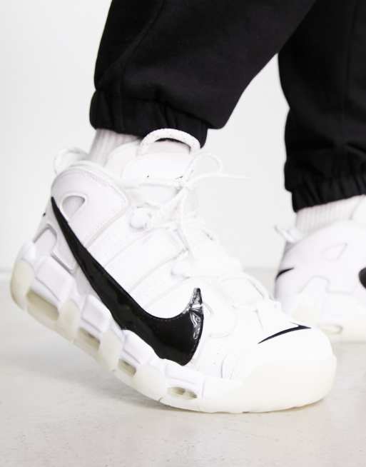 Air More Uptempo '96 sneakers in white and black | ASOS