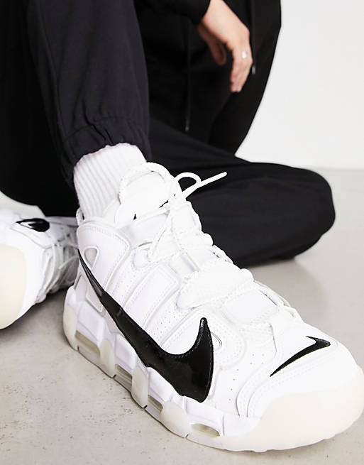 Nike Air More Uptempo '96 sneakers in white and black