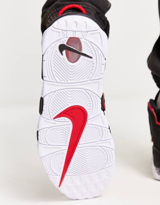 Nike – Air – More Uptempo '96 – Svarta och röda sneakers, 3 av 4