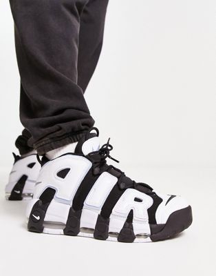 Nike Air More Uptempo '96 trainers in black and white - ASOS Price Checker