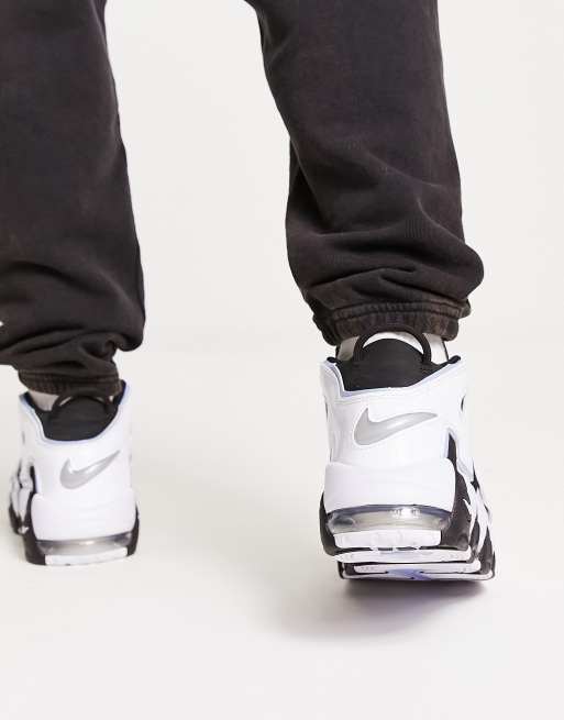 Nike uptempo hotsell 96 black white